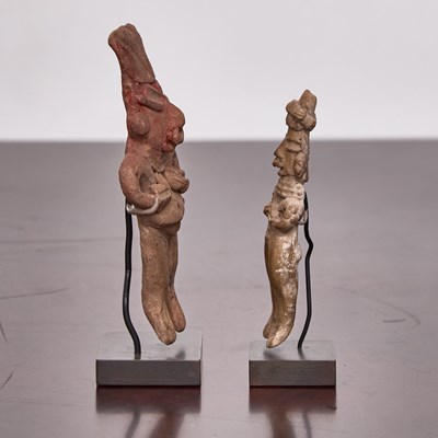 Lot 184 - Pair Chupicuario Pottery Pretty Ladies