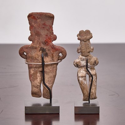 Lot 184 - Pair Chupicuario Pottery Pretty Ladies