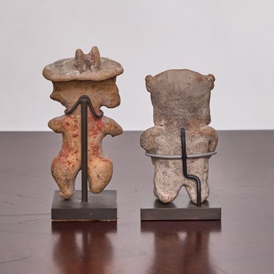 Lot 183 - Pair of Tlatilco Pottery Standing Female Figurines