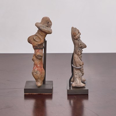 Lot 183 - Pair of Tlatilco Pottery Standing Female Figurines