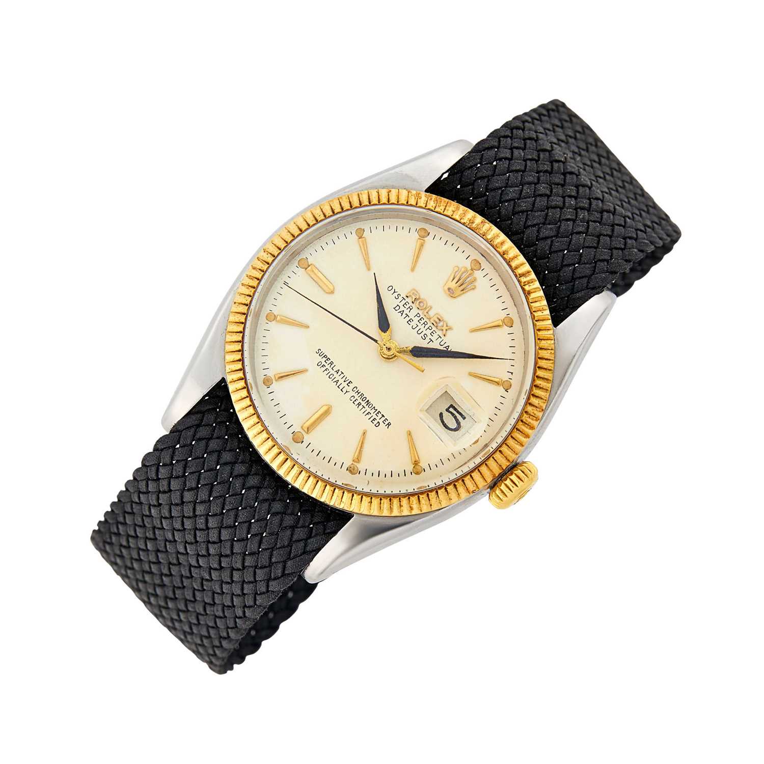 Lot 1060 - Rolex Gold and Stainless Steel 'Oyster Perpetual Chronometer' Wristwatch, Ref. 6605