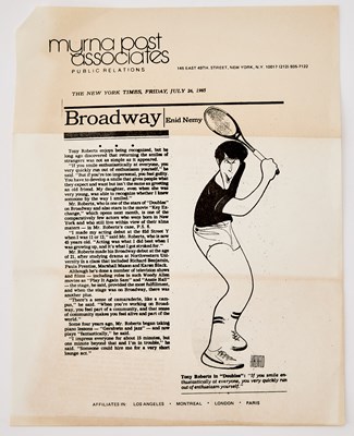 Lot 580 - Al Hirschfeld presents Tony Roberts in “Doubles”