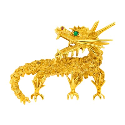 Lot 59 - Cellino Gold Dragon Brooch