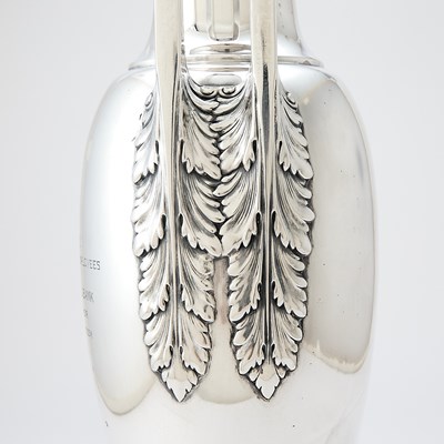 Lot 565 - Dominick & Haff Art Deco Sterling Silver Two-Handled Trophy