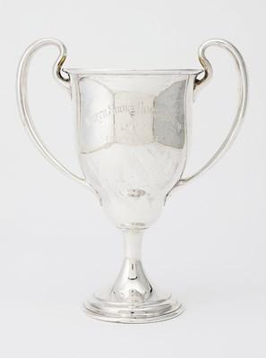 Lot 565 - Dominick & Haff Art Deco Sterling Silver Two-Handled Trophy