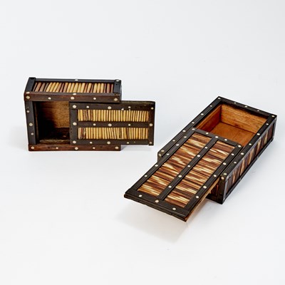 Lot 592 - Group of Six Quill Boxes