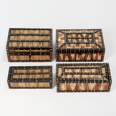 Lot Group of Four Quill Boxes