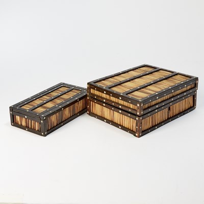Lot 593 - Group of Four Quill Boxes