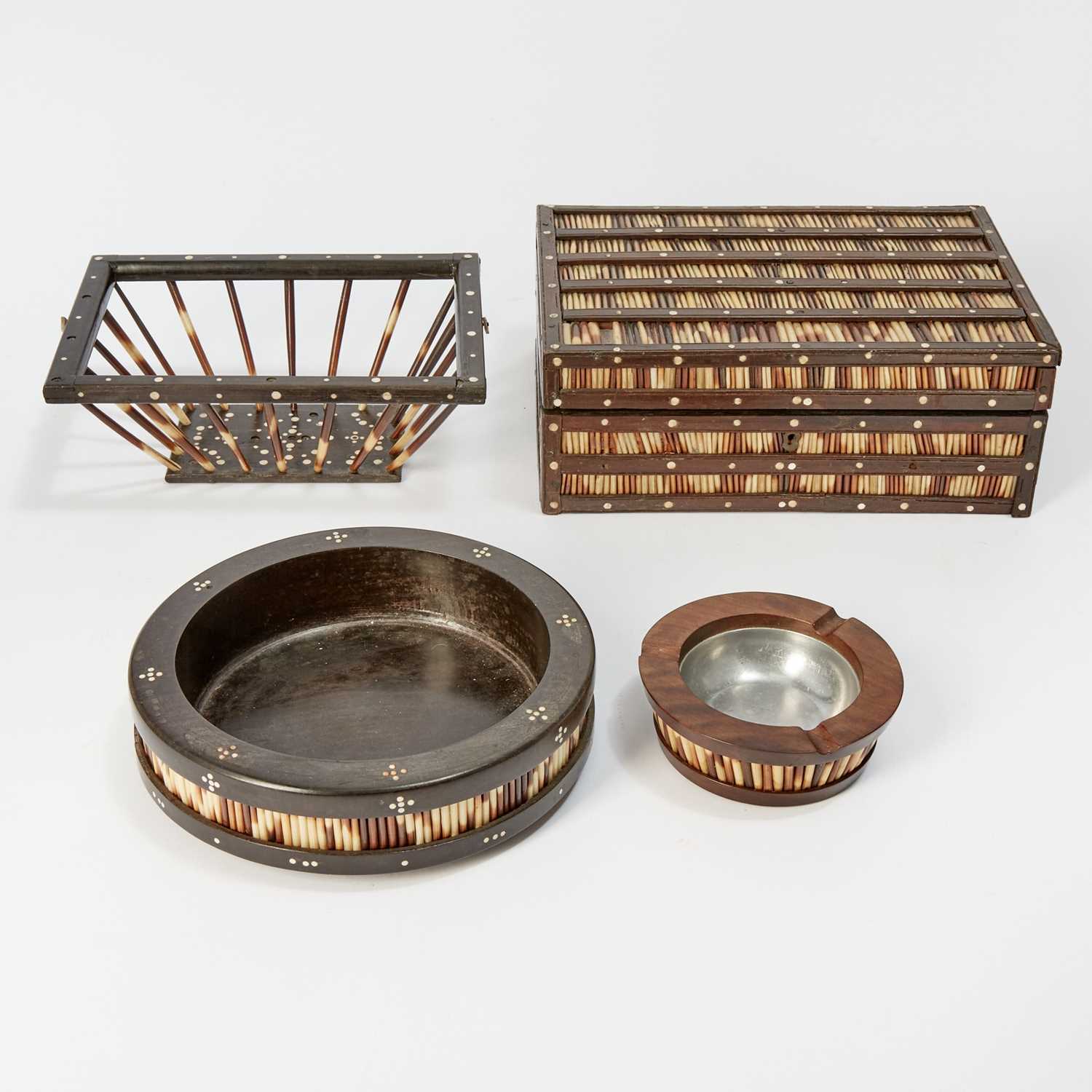 Lot 594 - Four Quill Table Articles