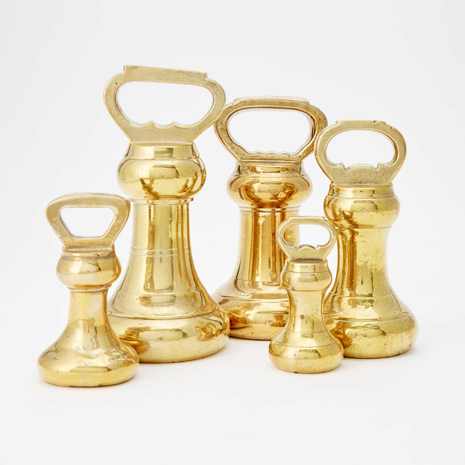 Lot 532 - Group of Five Brass Weights