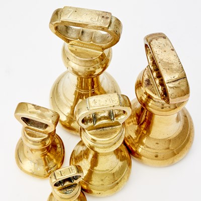 Lot 532 - Group of Five Brass Weights