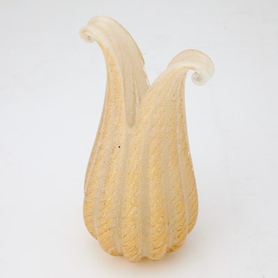 Lot 555 - Murano Blown Glass 'Cordonato Oro' Vase