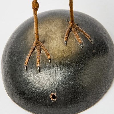 Lot 1196 - Carved and Painted Wood Figure of a Preening Yellowlegs