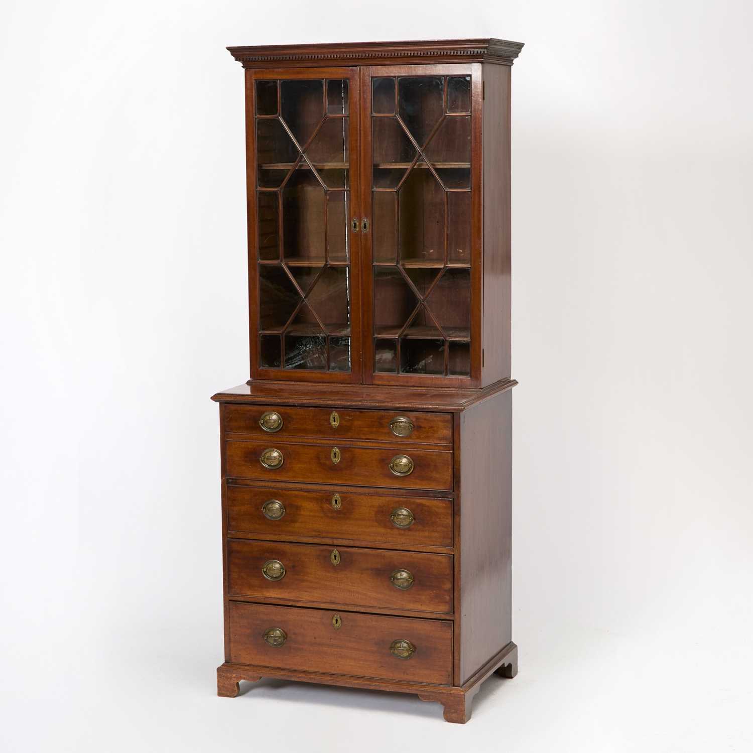 Lot 183 - George III Mahogany Secretary Bookcase