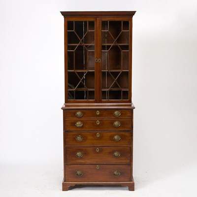 Lot 183 - George III Mahogany Secretary Bookcase