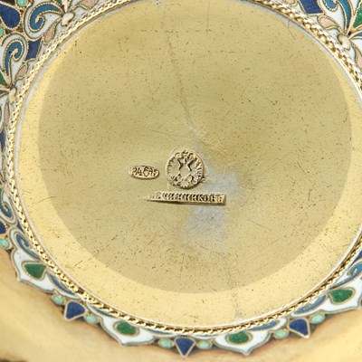 Lot 88 - Russian Silver-Gilt and Cloisonné Enamel Bowl