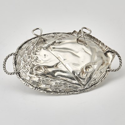 Lot 96 - Russian Silver Trompe l’oeil Two-Handled Basket