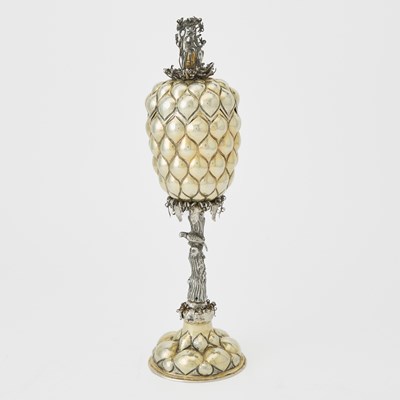Lot 116 - Russian Silver-Gilt Pineapple Cup and Cover