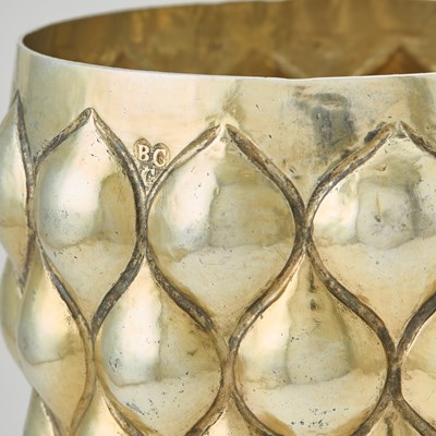 Lot 116 - Russian Silver-Gilt Pineapple Cup and Cover