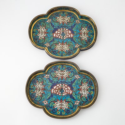 Lot 142 - A Pair of Chinese Cloisonne Enamel Brush Washers