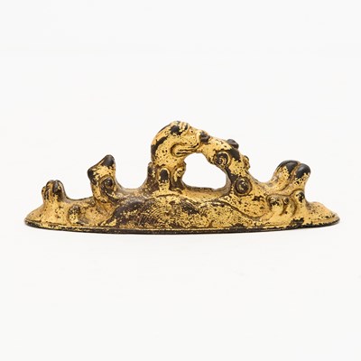 Lot 114 - A Chinese Gilt Bronze Brush Rest