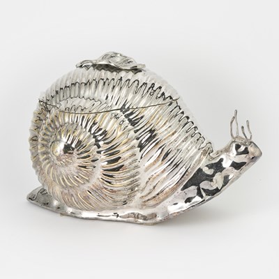 Lot Silver Plated Snail-Form Wine Cooler