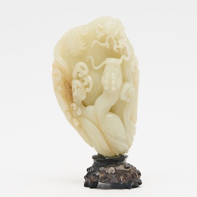 Lot 382 - A Small Chinese Celadon Jade Carving