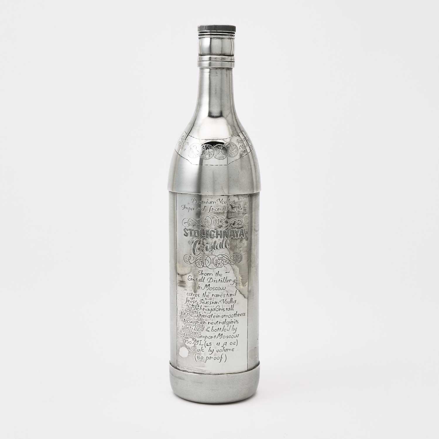 Lot 573 - Novelty Sterling Silver Vodka Bottle Cocktail Shaker