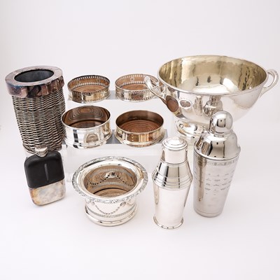 Lot 508 - Group of Silver Plate and Stainless Steel Barware