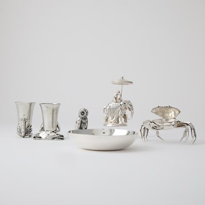 Lot 503 - Group of Five Novelty Silver Plated Bar Articles