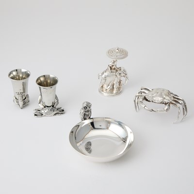 Lot 503 - Group of Five Novelty Silver Plated Bar Articles