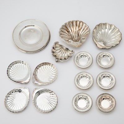 Lot 571 - Group of Sterling Silver and Silver Plated Table Articles