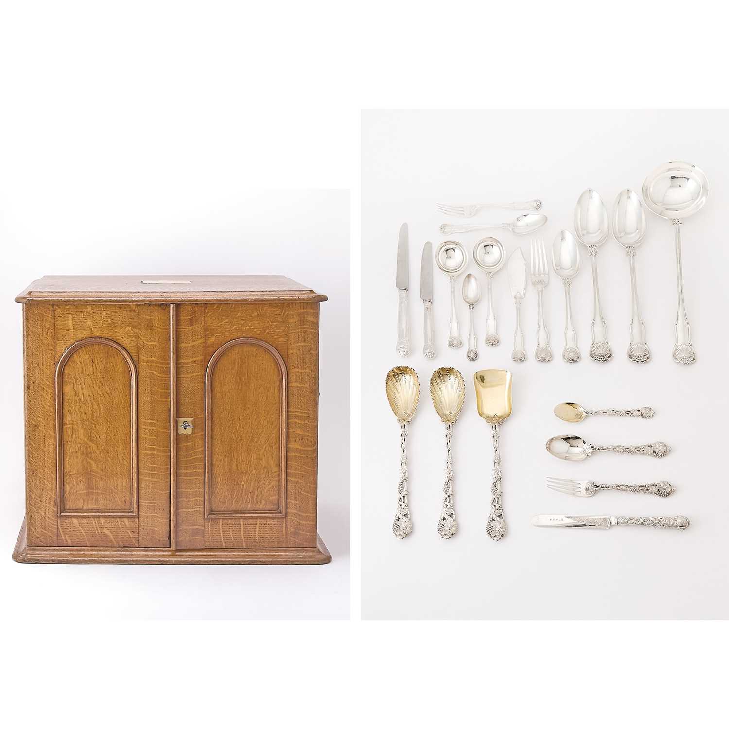 Lot 134 - Assembled Victorian Sterling Silver Flatware and Dessert Service