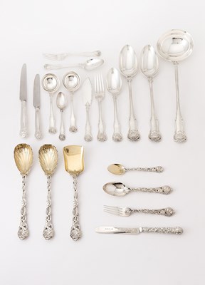 Lot 134 - Assembled Victorian Sterling Silver Flatware and Dessert Service