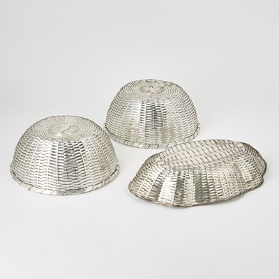 Lot 583 - Three Silver Plated Baskets