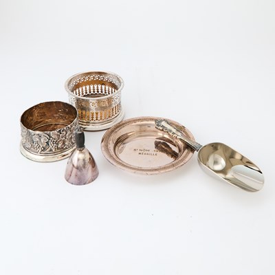 Lot 591 - Group of Silver Plated and Metal Dessert Wares and Barware