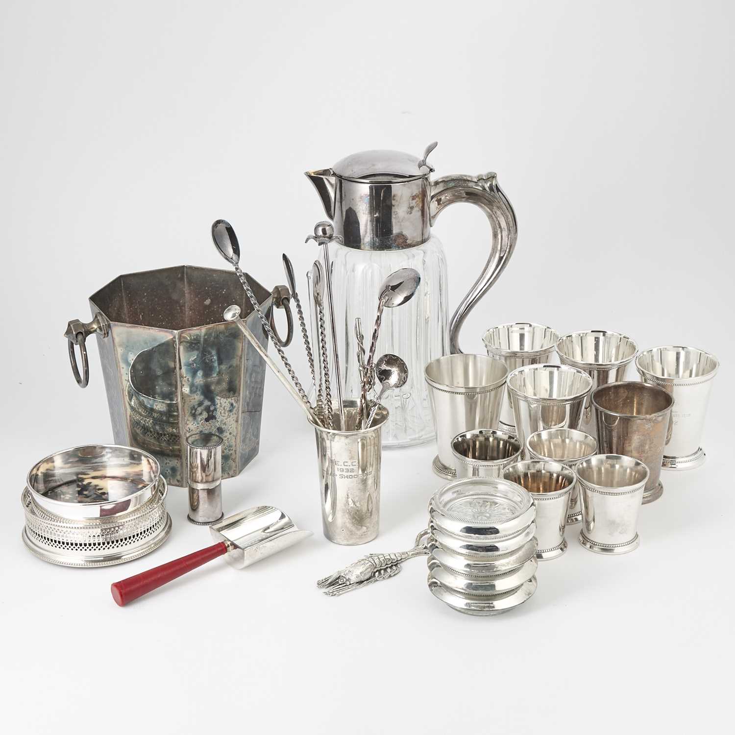 Lot 560 - Group of Silver Plated Barware Articles