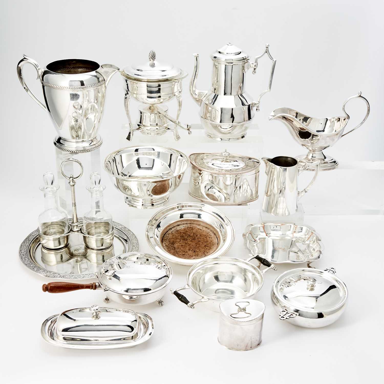 Lot 552 - Group of Silver Plated Table Articles