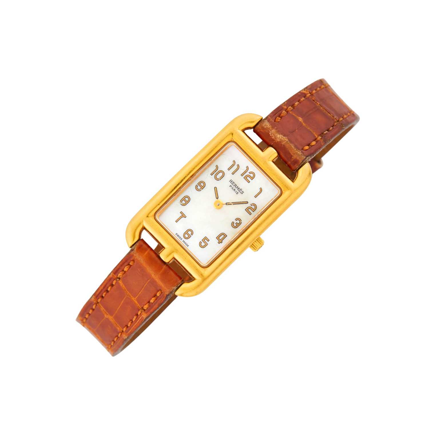 Lot 1003 - Hermès Gold and Mother-of-Pearl 'Cape Cod' Wristwatch