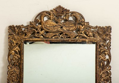 Lot 352 - Painted Carved Wood Rectangular Mirror