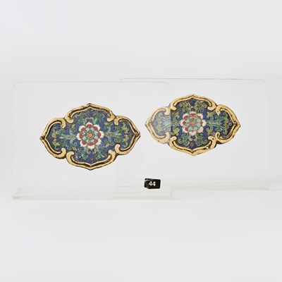 Lot 143 - A Pair of Chinese Cloisonne Enamel Panels