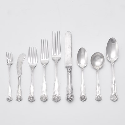 Lot 142 - Dominick & Haff Sterling Silver "Alexandra" Pattern Flatware Service