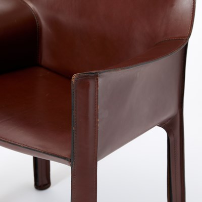Lot 770 - Set of Eight Mario Bellini for Cassina Leather "CAB" Armchairs
