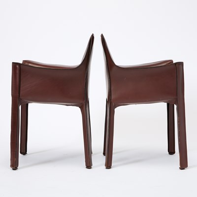 Lot 770 - Set of Eight Mario Bellini for Cassina Leather "CAB" Armchairs