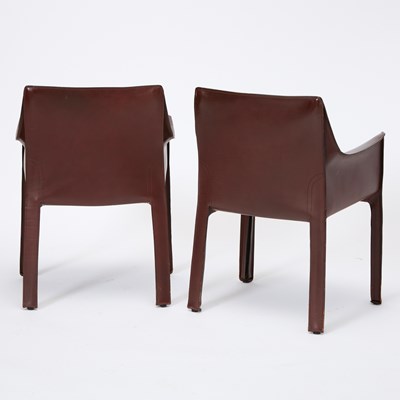Lot 770 - Set of Eight Mario Bellini for Cassina Leather "CAB" Armchairs