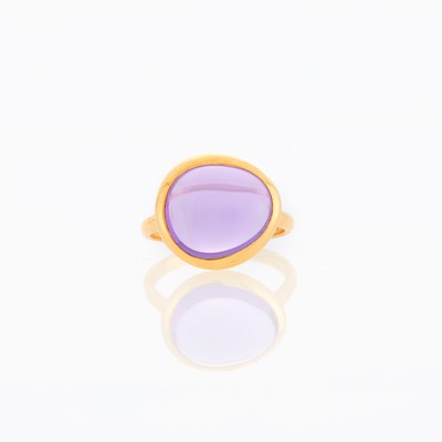 Lot 2018 - Fred Gold and Cabochon Amethyst Ring, France