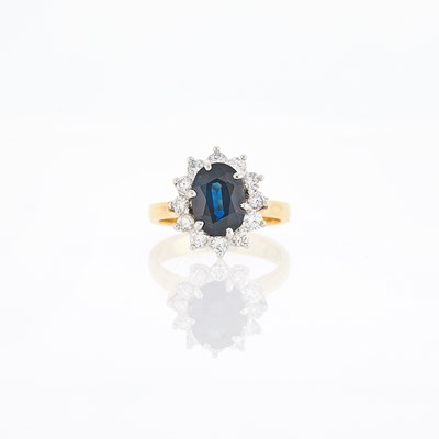 Lot 2111 - White Gold, Sapphire and Diamond Ring