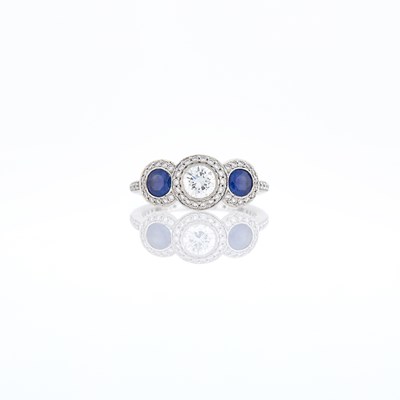 Lot 2113 - Platinum, Sapphire and Diamond Ring