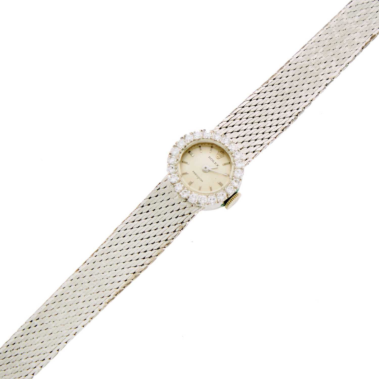 Lot 2125 - Rolex Lady's White Gold and Diamond Wristwatch
