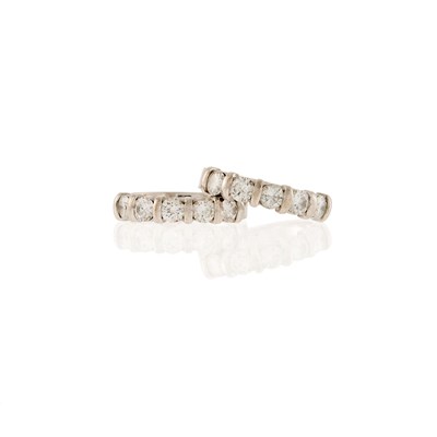Lot 183 - Pair of White Gold and Diamond Band Rings